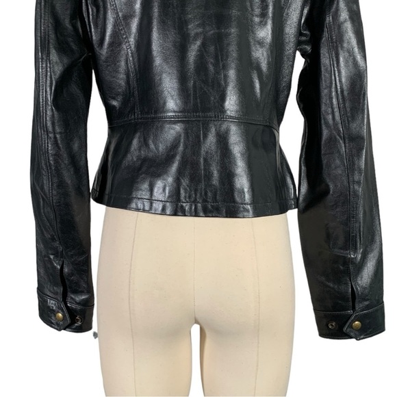 Vintage Pioneer Wear Leather Jacket Black Size Medium - Picture 8 of 14